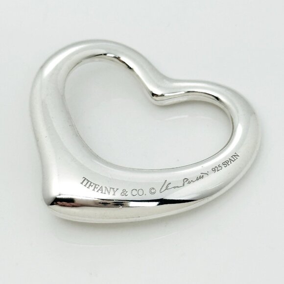 Tiffany Open Heart Pendant XL Extra Large 1.4" 35mm Jumbo by Elsa Peretti - Picture 1 of 7